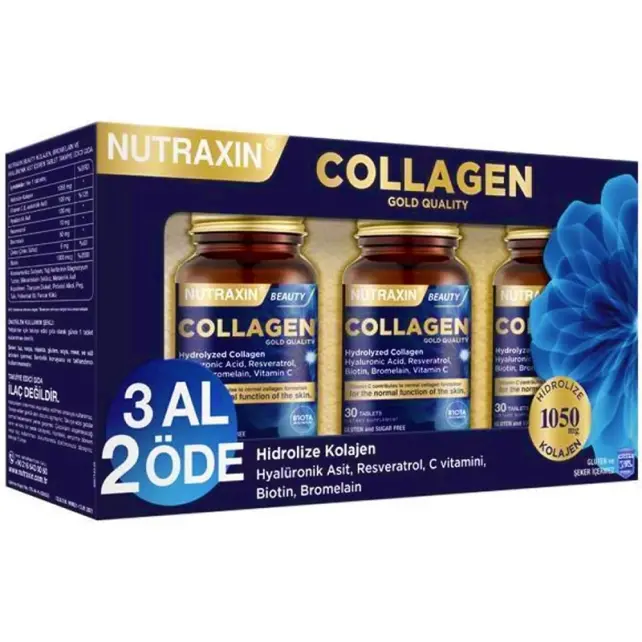Nutraxin Beauty Collagen Gold Quality - Takviye Edici Gıda 30 Tablet - 3 Al 2 Öde - 2