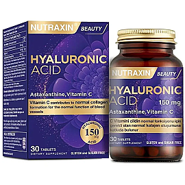 Nutraxin Beauty Hyaluronic Acid 150mg - Takviye Edici Gıda 30 Tablet - Nutraxin
