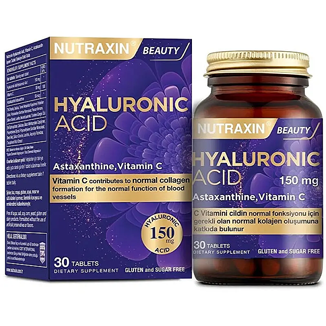 Nutraxin Beauty Hyaluronic Acid 150mg - Takviye Edici Gıda 30 Tablet - 1