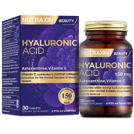 Nutraxin Beauty Hyaluronic Acid 150mg - Takviye Edici Gıda 30 Tablet - Nutraxin
