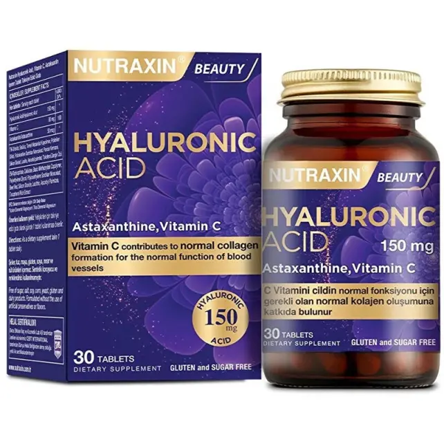 Nutraxin Beauty Hyaluronic Acid 150mg - Takviye Edici Gıda 30 Tablet - 1