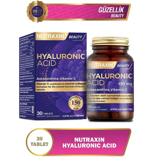 Nutraxin Beauty Hyaluronic Acid 150mg - Takviye Edici Gıda 30 Tablet - 2