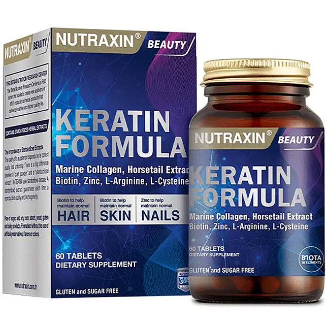 Nutraxin Beauty Keratin Formula - Takviye Edici Gıda 60 Tablet - 1