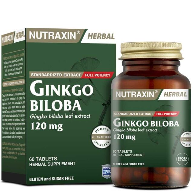 Nutraxin Ginkgo Biloba 60 Tablet Takviye Edici Gıda Nutraxin Ginkgo Biloba 60 Tablet Takviye Edici Gıda