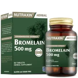 Nutraxin Herbal Bromelain 500mg - Takviye Edici Gıda 60 Tablet - Nutraxin
