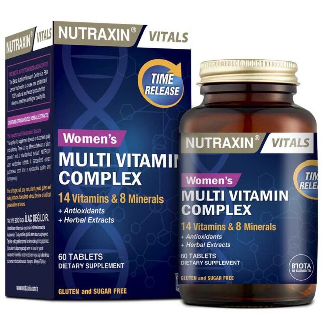 Nutraxin Multivitamin & Mineral Kompleks Kadın 60 Tablet Nutraxin Multivitamin & Mineral Kompleks Kadın 60 Tablet