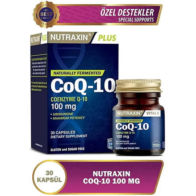 Nutraxin Plus Koenzim Q10 100mg - Takviye Edici Gıda 30 Kapsül - 2
