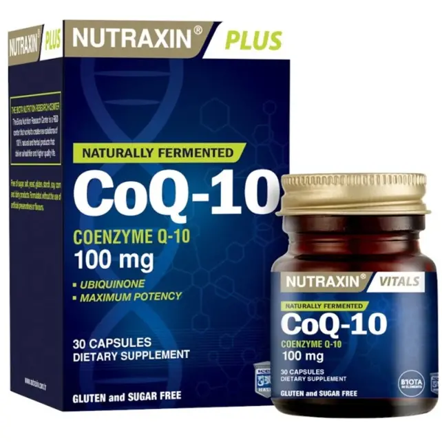 Nutraxin Plus Koenzim Q10 100mg - Takviye Edici Gıda 30 Kapsül - 1