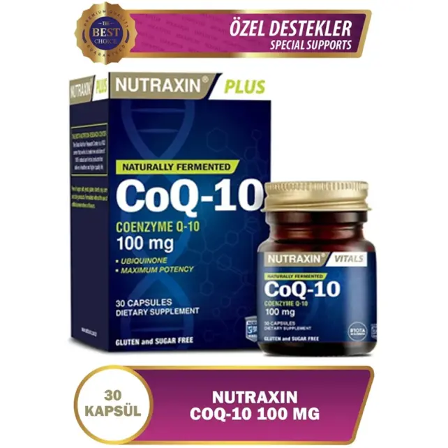 Nutraxin Plus Koenzim Q10 100mg - Takviye Edici Gıda 30 Kapsül - 2