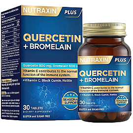 Nutraxin Plus Quercetin Bromelain - Takviye Edici Gıda 30 Tablet - Nutraxin