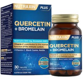 Nutraxin Plus Quercetin Bromelain - Takviye Edici Gıda 30 Tablet - Nutraxin