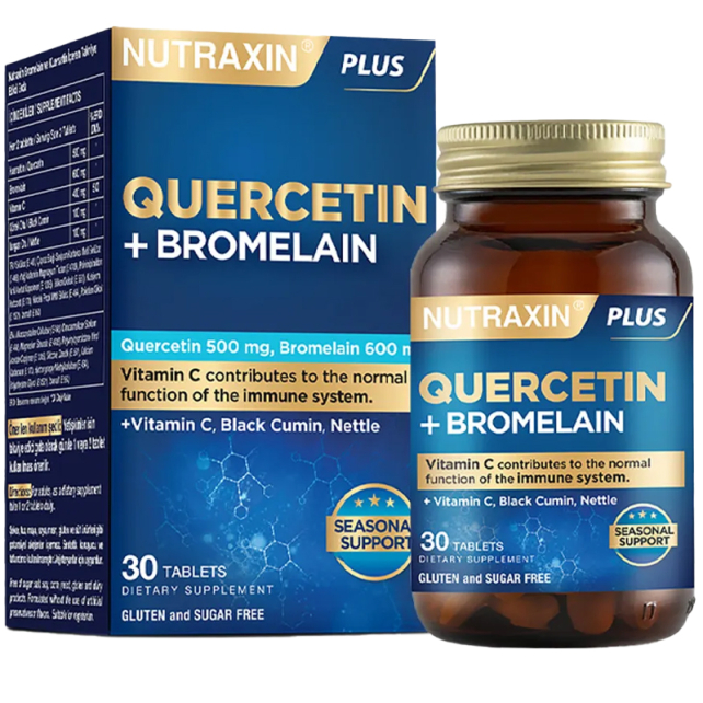 Nutraxin Plus Quercetin Bromelain - Takviye Edici Gıda 30 Tablet - 1