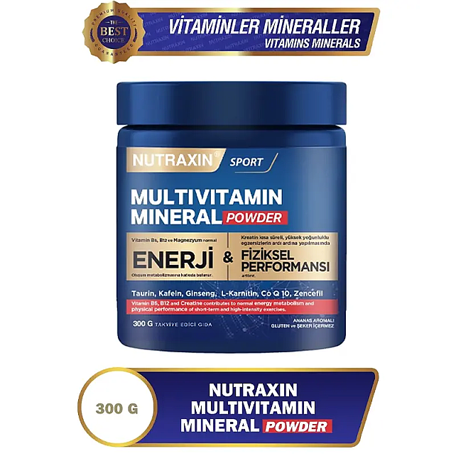 Nutraxin Sport Multivitamin Mineral Powder - Toz Gıda Takviyesi 300gr - 2