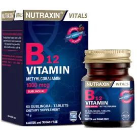 Nutraxin Vitals B12 Vitamin 1000 Mcg - Takviye Edici Gıda 60 Tablet - Nutraxin