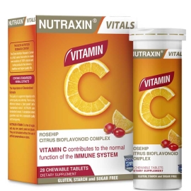 Nutraxin Vitals C Vitamini - Takviye Edici Gıda 28 Çiğneme Tableti - Nutraxin