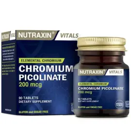 Nutraxin Vitals Chromium Picolinate 200 Mcg - Takviye Edici Gıda 90 Kapsül - Nutraxin