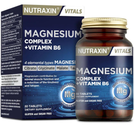 Nutraxin Vitals Magnesium Complex Vitamin B6 - Takviye Edici Gıda 60 Tablet - Nutraxin