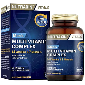Nutraxin Vitals Men Multi Vitamin Complex - Gıda Takviyesi 60 Tablet - Nutraxin