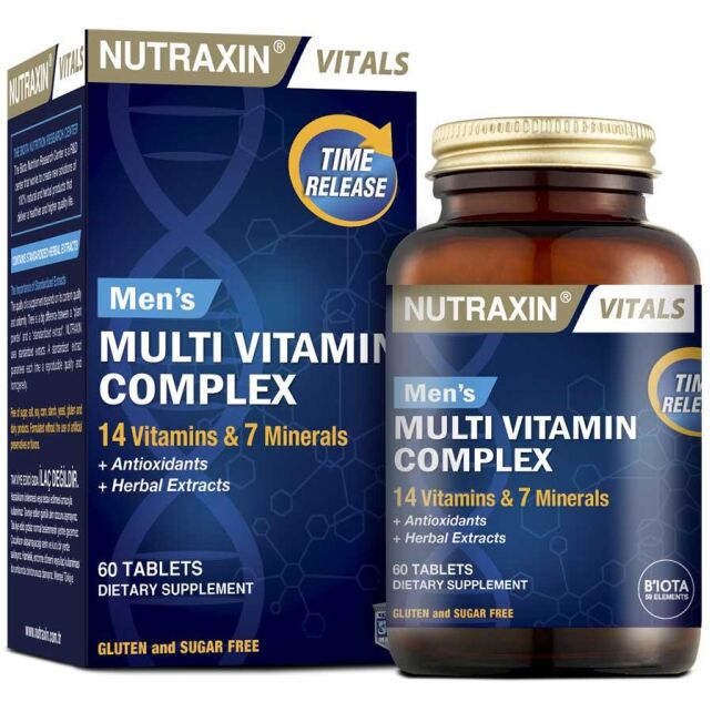 Nutraxin Vitals Men Multi Vitamin Complex - Gıda Takviyesi 60 Tablet - 1