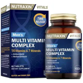 Nutraxin Vitals Men Multi Vitamin Complex - Gıda Takviyesi 60 Tablet - Nutraxin