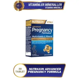 Nutraxin Vitals Pregnancy Formula Multivitamin ve Mineral - Takviye Edici Gıda 30 Tablet - 2