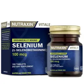 Nutraxin Vitals Selenium 100 Mcg - Takviye Edici Gıda 100 Tablet - Nutraxin