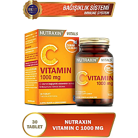 Nutraxin Vitals Vitamin C 1000mg - Takviye Edici Gıda 30 Tablet - 2