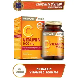 Nutraxin Vitals Vitamin C 1000mg - Takviye Edici Gıda 30 Tablet - 2