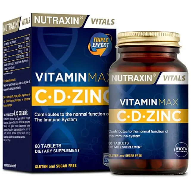 Nutraxin Vitamin Max C.D. Zinc - Takviye Edici Gıda 60 Tablet - 1