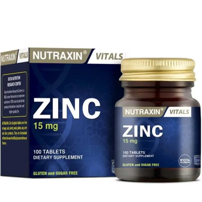 Nutraxin Zinc 15 Mg - Takviye Edici Gıda 100 Tablet - 1