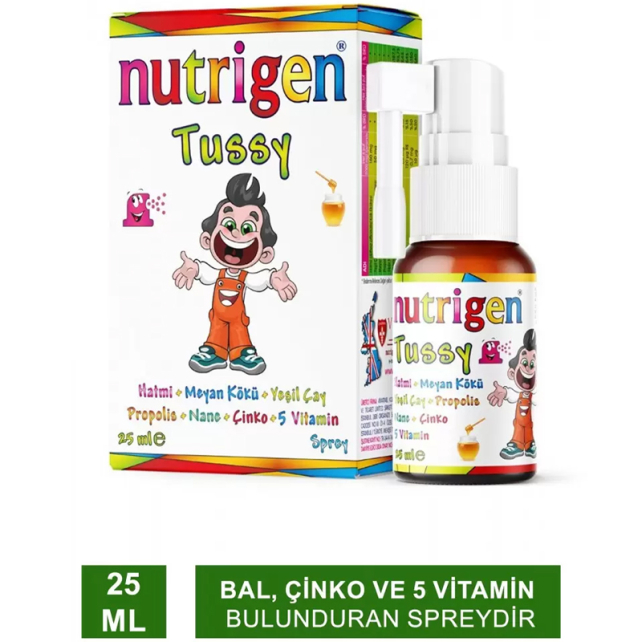 Nutrigen Tussy Sprey - Çocuklar İçin Takviye Edici Gıda 25ml - 2