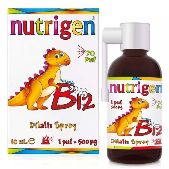 Nutrigen Vitamin B12 Dilaltı Sprey - Takviye Edici Gıda 10 ml - 1