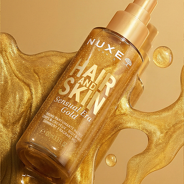 Nuxe Hair and Skin Sensual Era Gold Shimmery Fragrant Mist - Saç ve Vücut Misti 100ml - 3