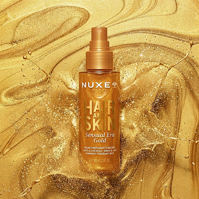 Nuxe Hair and Skin Sensual Era Gold Shimmery Fragrant Mist - Saç ve Vücut Misti 100ml - 4
