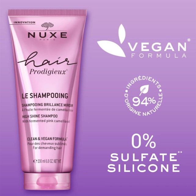 Nuxe Hair Prodigieux High Shine Shampoo - Yoğun Parlaklık Veren Şampuan 200ml - 3