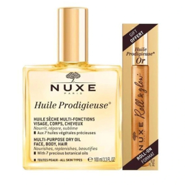 Nuxe Huile Prodigieuse Çok Amaçlı Kuru Yağ 100ml & Parıltılı Kuru Yağ 8ml - Nuxe