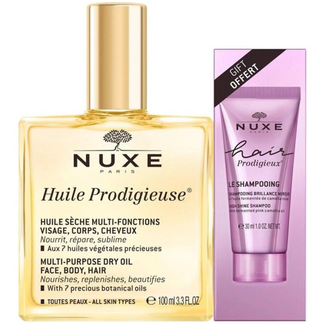 Nuxe Huile Prodigieuse Çok Amaçlı Kuru Yağ 100ml - Şampuan 30ml Hediye - 1
