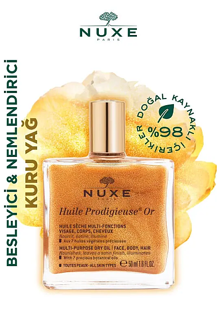 Nuxe Huile Prodigieuse Or Dry Oil - Altın Parıltılı Kuru Yağ 50ml - 4