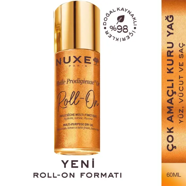 Nuxe Huile Prodigieuse Or Dry Oil Roll-On Çok Amaçlı Altın Parıltılı Kuru Yağ 60ml - 11