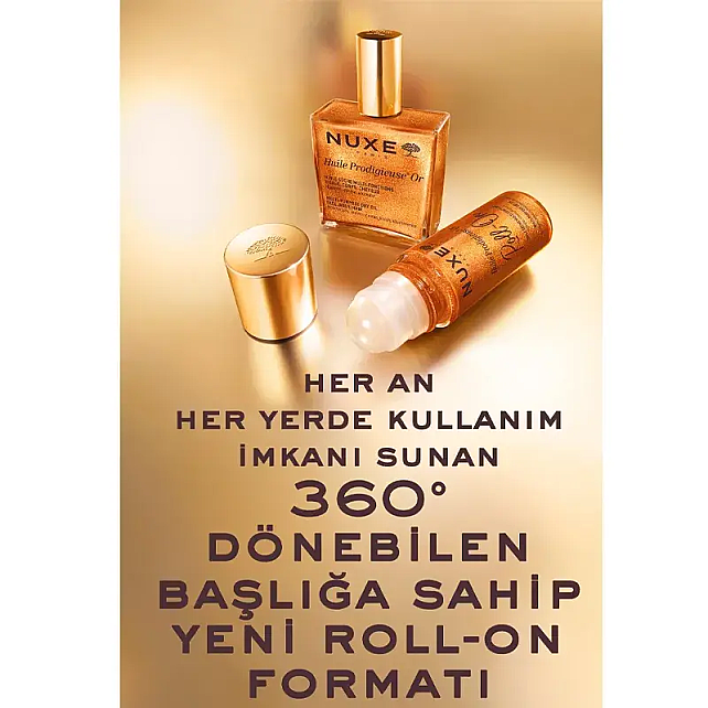 Nuxe Huile Prodigieuse Or Dry Oil Roll-On Çok Amaçlı Altın Parıltılı Kuru Yağ 60ml - 7