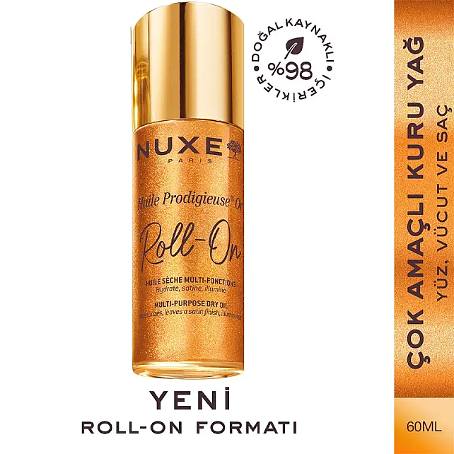 Nuxe Huile Prodigieuse Or Dry Oil Roll-On Çok Amaçlı Altın Parıltılı Kuru Yağ 60ml - 11
