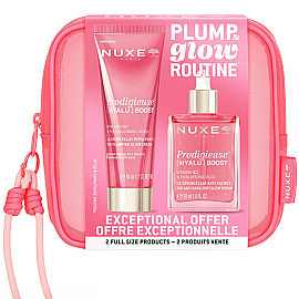 Nuxe Prodigieuse Hyalu Boost Güzellik Kiti - Pembe Şeffaf Çanta Hediyeli - Nuxe