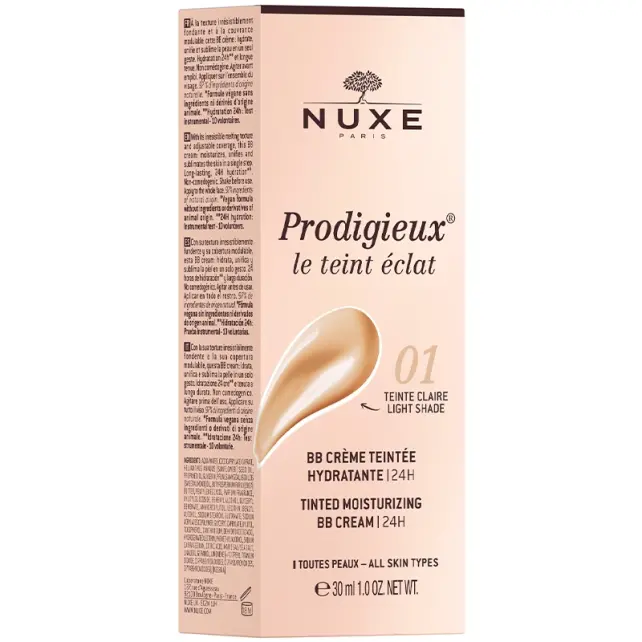 Nuxe Prodigieux Tinted Moisturizing BB Cream - Renkli Nemlendirici No-01 Light Shade 30ml - 3