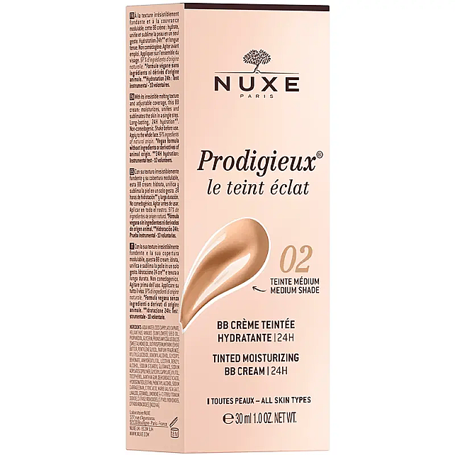 Nuxe Prodigieux Tinted Moisturizing BB Cream - Renkli Nemlendirici No: 02 Medium Shade 30ml - 3