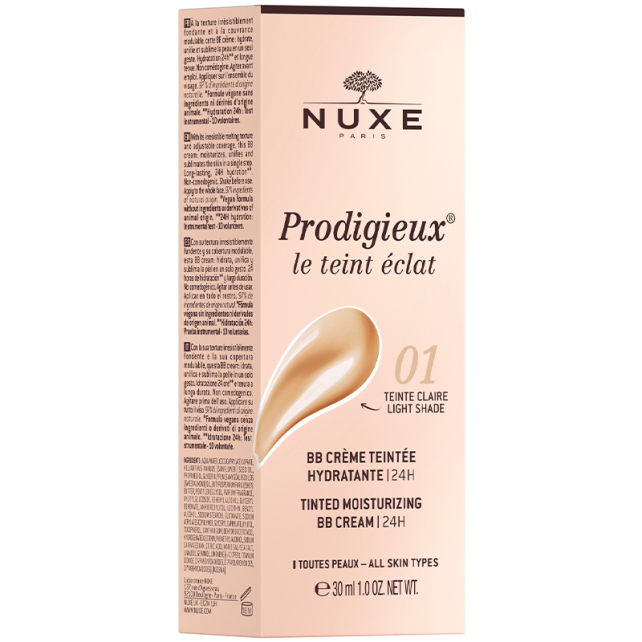 Nuxe Prodigieux Tinted Moisturizing BB Cream - Renkli Nemlendirici No:01 Light Shade 30ml - 3