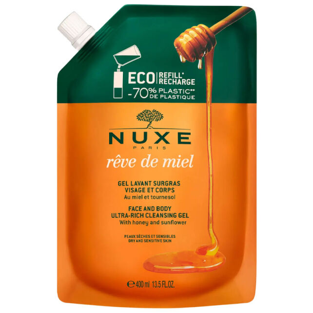 Nuxe Reve de Miel Face And Body Ultra Rich Cleansing Gel Refill - Temizleme Jeli 400ml - 1