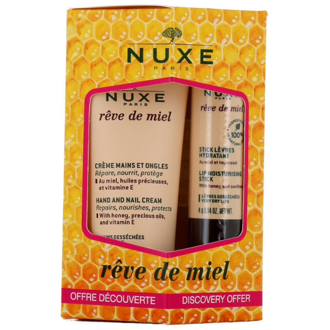 Nuxe Reve De Miel Hand And Nail Cream 30ml - Lip Stick Dudak Bakımı 4g - 1