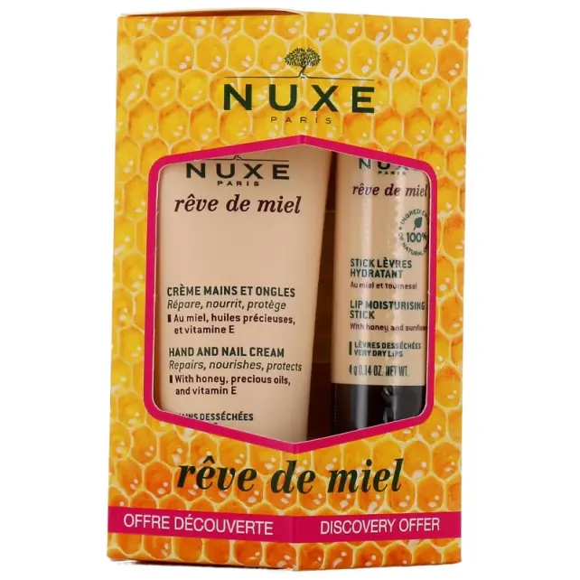 Nuxe Reve De Miel Hand And Nail Cream 30ml - Lip Stick Dudak Bakımı 4g - 1