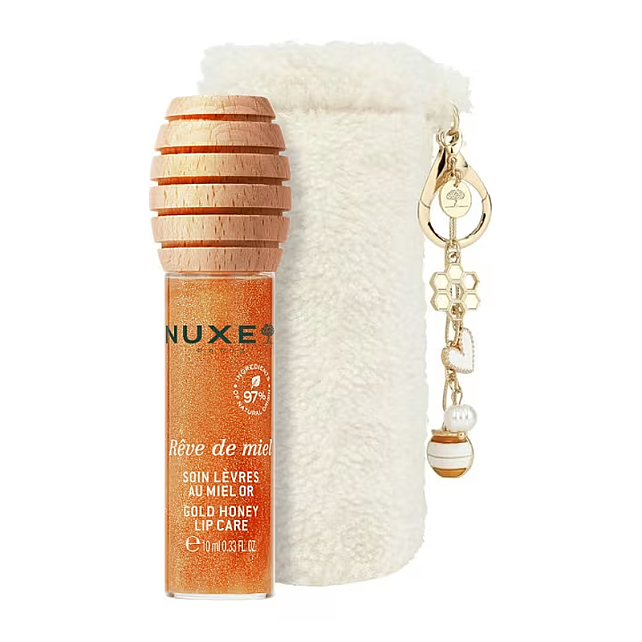 Nuxe Reve De Miel Honey Lip Gold - Nemlendirici Işıltılı Dudak Balı 10ml & Charm Aksesuarlı Set - 2