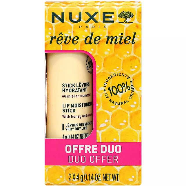 Nuxe Reve De Miel Lip Moisturizing Stick - Dudak Bakım Kremi 4gr x 2'li Set - 1